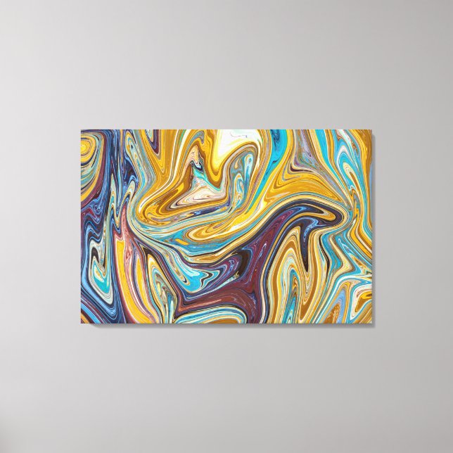 Messy Abstract Painting | Best abstract art Canvas Print (Front)