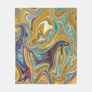 Messy Abstract Painting Best abstract art Fleece Blanket