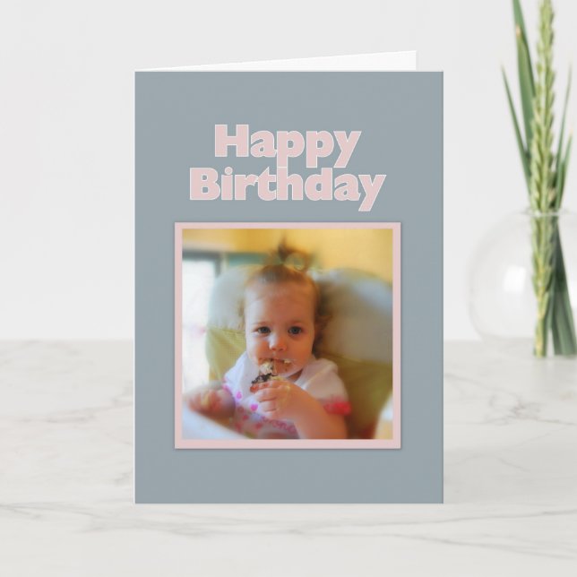 Messy Baby Happy Birthday Card (Front)