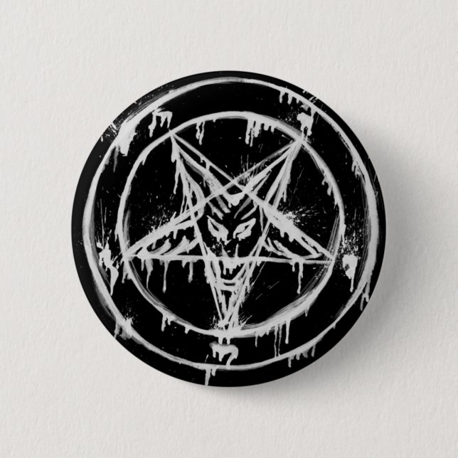 Messy Baphomet Button (Front)