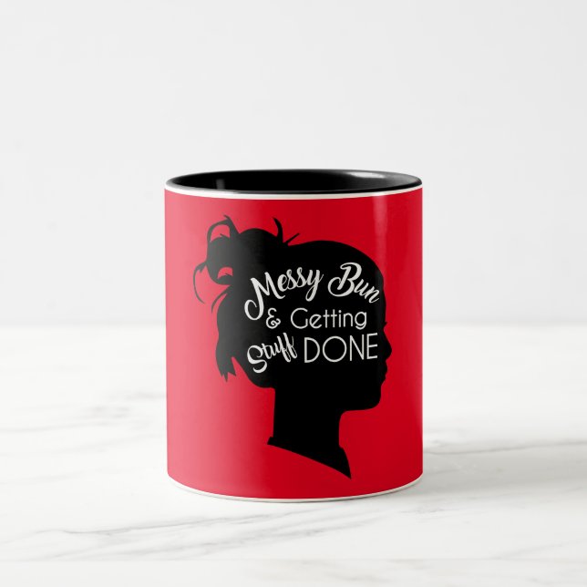 Messy Bun 11 oz Two-Tone Mug (Center)