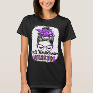 Messy Bun Arnold Chiari Malformation Warrior T-Shirt