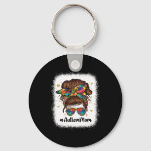 Messy Bun Autism Mum Autism Awareness Acceptance M Key Ring