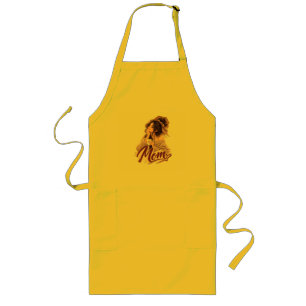 Messy Bun Coffee Mum — Cosy Mum Life Aesthetic Long Apron