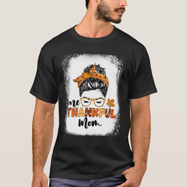 Messy Bun Fall Autumn T-Shirt (Front)