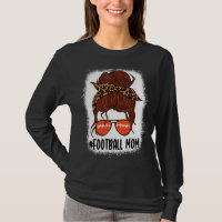 Messy Bun Football Mum Life With Leopard Bleached