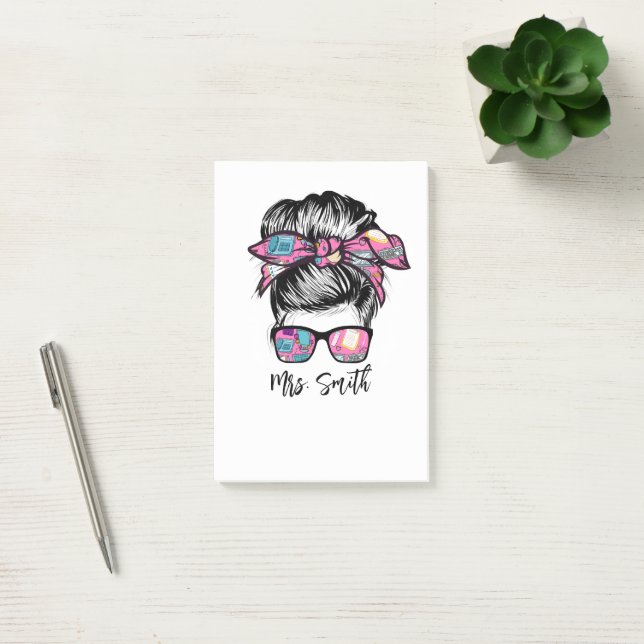 Messy Bun Gifts Ideas For School Employees Post-it Notes (Office)