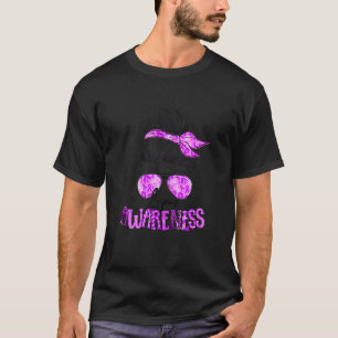 Messy Bun Hair Lupus Awareness Lupus Warrior T-Shirt