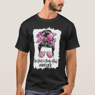 Messy Bun IVF Life IVF Mum IVF Transfer Day Cute T T-Shirt