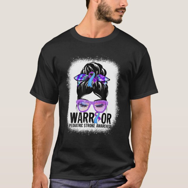 Messy Bun Leopard Purple T-Shirt (Front)