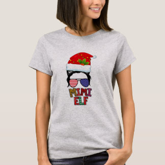 Messy Bun Mimi Elf Matching Family Group T-Shirt