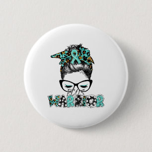 Messy Bun Pcos Polycystic Ovarian Syndrome Awarene 6 Cm Round Badge
