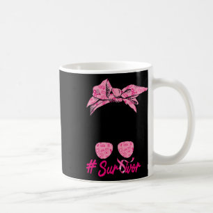 Messy Bun Pink Breast Cancer Awareness Coffee Mug