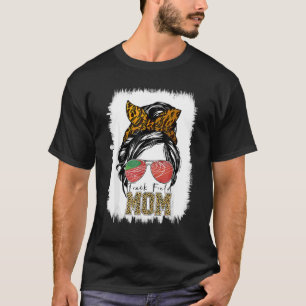 Messy Bun Track Field Mum Running Runner Mothers T-Shirt