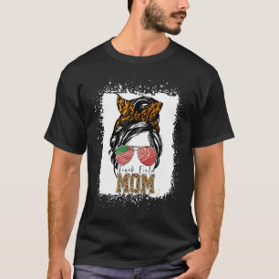 Messy Bun Track Field Mum Running Runner Mothers T-Shirt