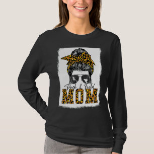 Messy Bun Track Field Mum Running  Runner Mothers  T-Shirt
