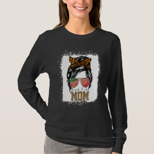 Messy Bun Track Field Mum Running Runner Mothers T-Shirt