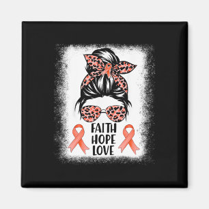 Messy Bun Wear Orange Faith Hope Love Rsd Crps Awa Magnet