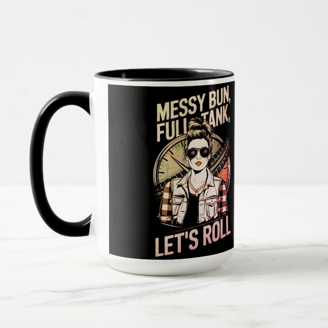 "Messy Bun" Woman's Trucker Mug  (Left)