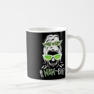 Messy Bun Zombie Mum Funny Halloween Costume Skull Coffee Mug