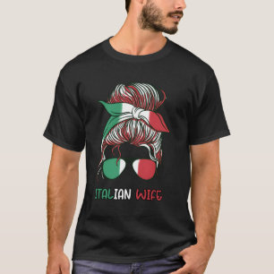 Messy Buns Italian Italy Italia Flag T-Shirt