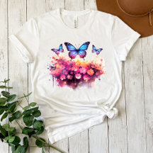 Messy Butterfly Watercolor T-shirt