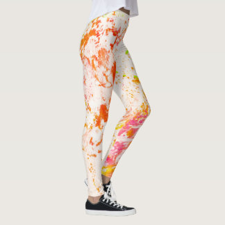 Messy Coloured Powder Patterned Leggings