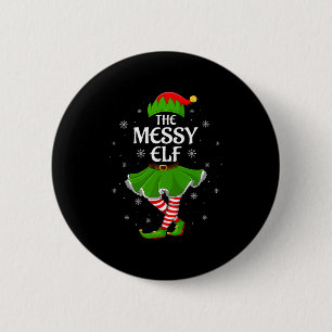 Messy Elf Christmas Family Girls Women Elf Squad X 6 Cm Round Badge
