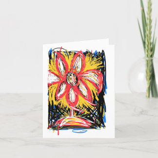 Messy Flower - "TY for never staying within..." Thank You Card