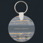 Messy Gold Line | Blue Periwinkle | Professional Key Ring<br><div class="desc">Messy Gold Line | Blue Perri Winkle | Professional Interior Designer. A Merch Business keychain for creative business owners. A business owner,  entrepreneur or anybody who wants a card that inspires them...   
Hair stylists,  make up artists,  photographers and many more!</div>