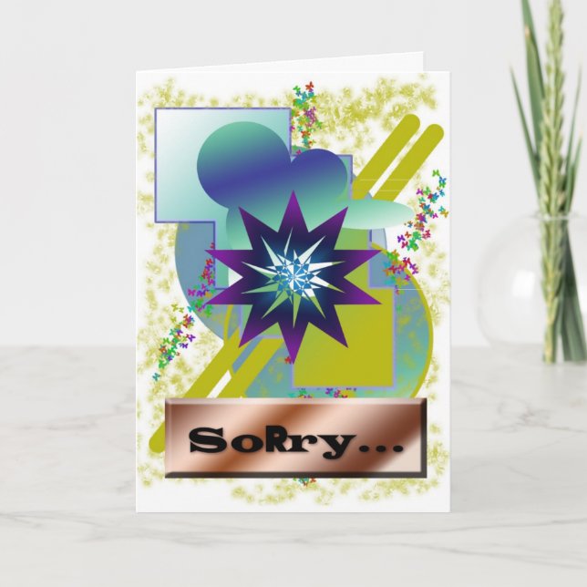 Messy graphic artist birthday greeting card. card (Front)