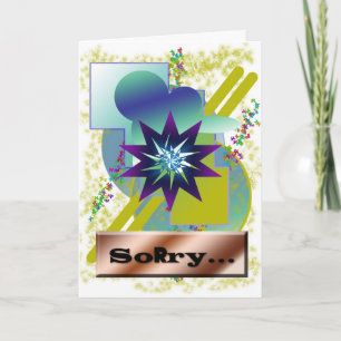 Messy graphic artist birthday greeting card. card