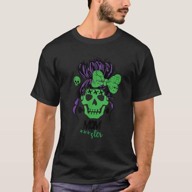 Messy Hair Bun Monster  T-Shirt (Front)