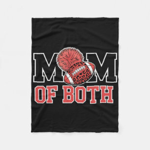 Messy Hair Flair Cheer Footll Cheerleading Mum Of Fleece Blanket