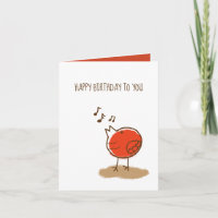 Messy Little Bird Singing Happy Birthday