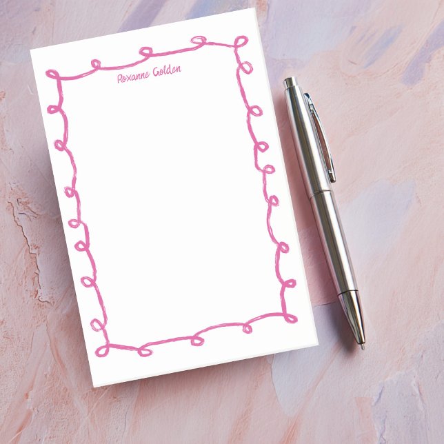 Messy Loops Doodle Frame CUSTOM NAME Notepad (Messy Loops Doodle Frame CUSTOM NAME Notepad
)