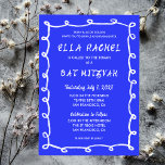 Messy Loops Hand Drawn Custom Bar Bat Mitzvah Invitation<br><div class="desc">Perfect card to announce a bat mitzvah, bar mitzvah or other Jewish celebration! Hand made messy brushstroke loops frame for you on the front side! FULLY CUSTOMIZABLE! Click on “Personalise” above to edit the text. Click "edit using design tool" to adjust the fonts, colours and placements and to delete the...</div>