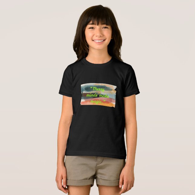 Messy Minds Make Magic | Abstract Brush Stroke Art Tri-Blend Shirt (Front Full)