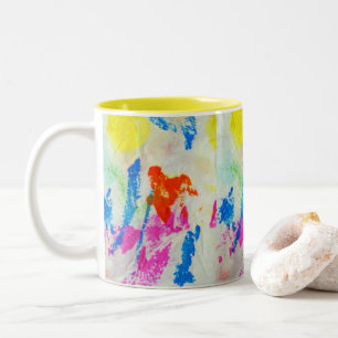 Messy Paint Two-Tone Coffee Mug