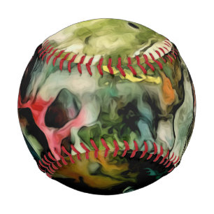 Messy Palette Cool Abstract Pattern Baseball