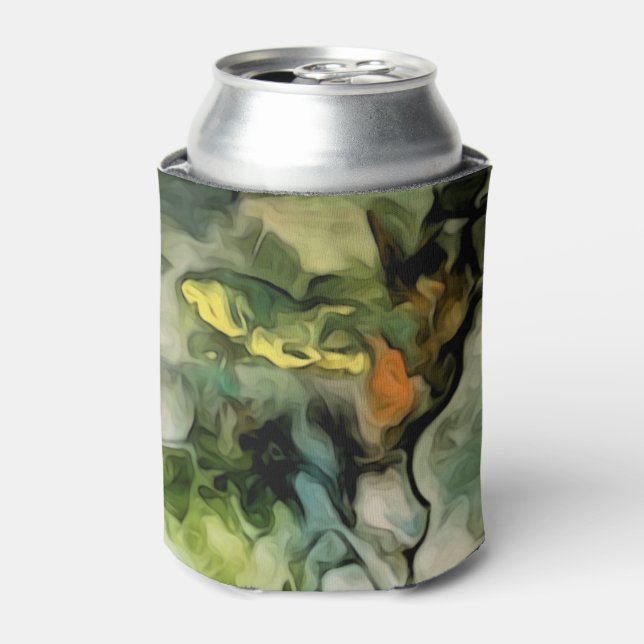 Messy Palette Cool Abstract Pattern Can Cooler (Can Front)