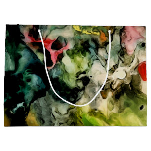 Messy Palette Cool Abstract Pattern Large Gift Bag