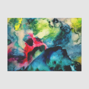 Messy Palette Cool Abstract Pattern Tissue Paper