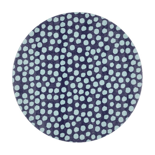 Messy polka dots, trendy ink pattern. cutting board (Front)
