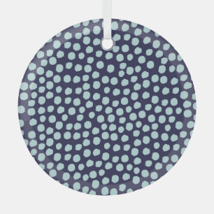 Messy polka dots, trendy ink pattern. glass tree decoration