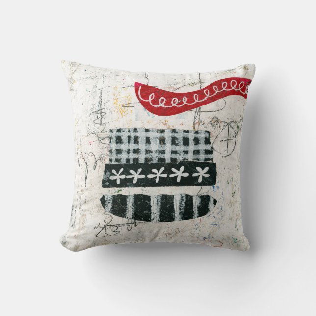 Messy Sunday Throw Pillow (Front)