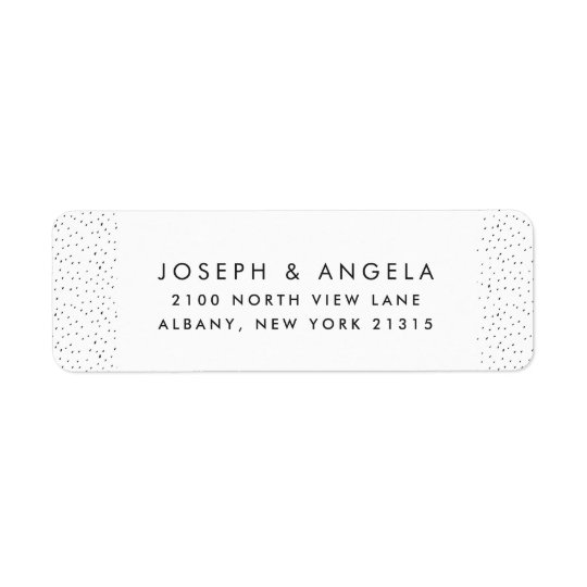 Messy Tiny Inky Spots Wedding Return Address Return Address Label