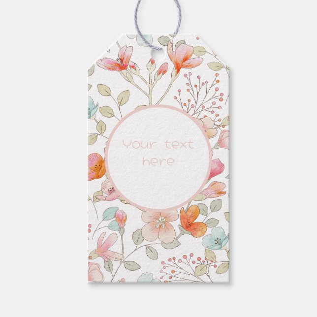 Messy Wildflowers Gift Tags (Front)
