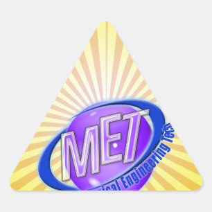 MET ORB SWOOSH LOGO MECHANCIAL ENGINEER TECH TRIANGLE STICKER