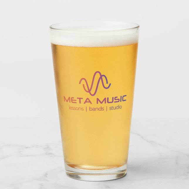 Meta Music Pint Glass (Front Filled)